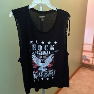 Arizona Jeans plus size rocker shirt